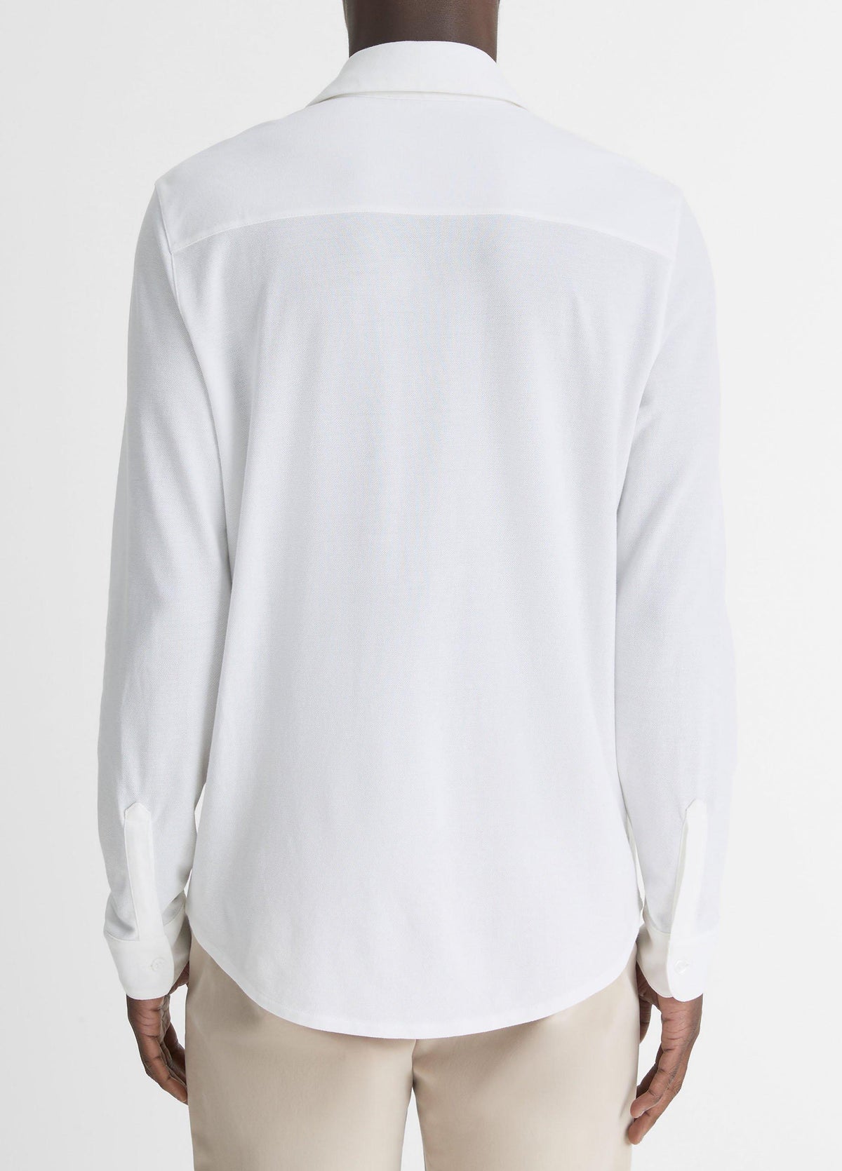 Cotton Piqué Button-Front Shirt - US 5537