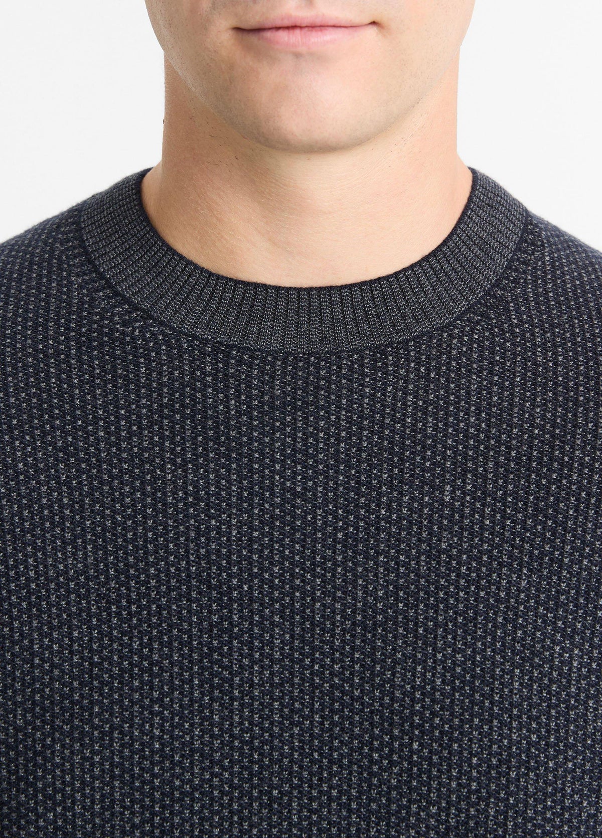Geo-Jacquard Wool-Blend Crew Neck Sweater - US 3248