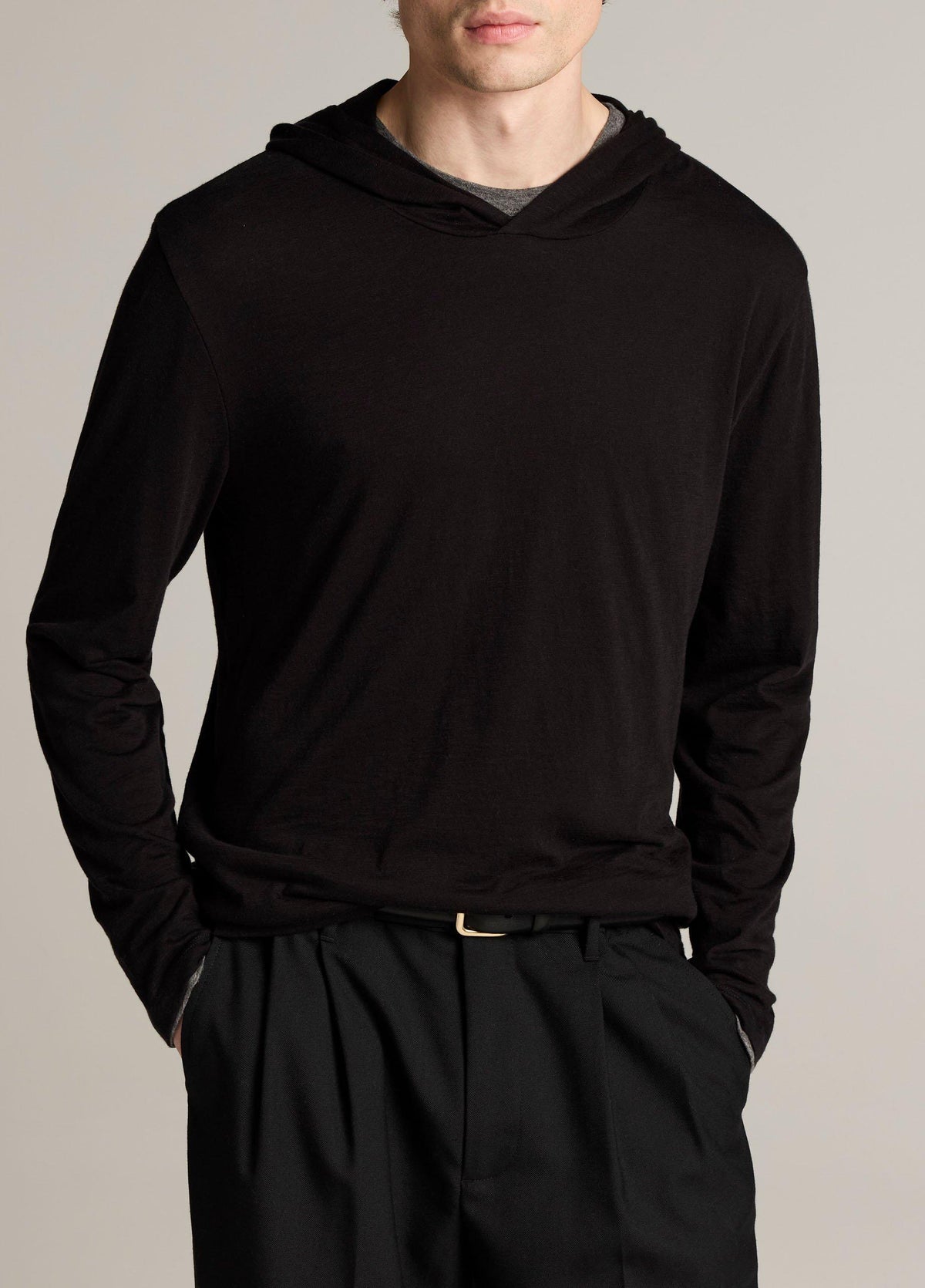 Slub Pima Cotton Double-Layer Hoodie - US 4375