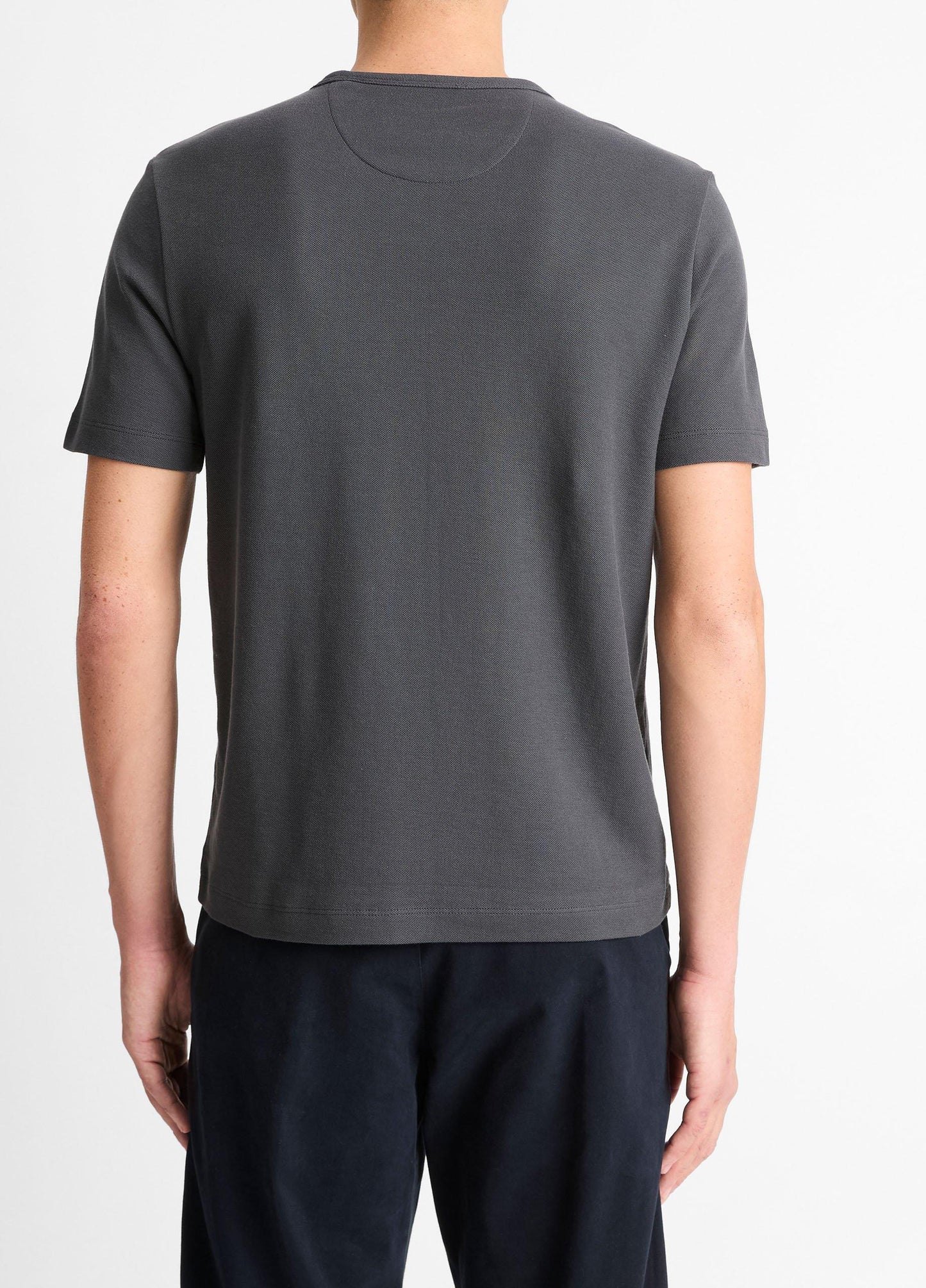 Pima Cotton Piqué Crew Neck T-Shirt - US 5862