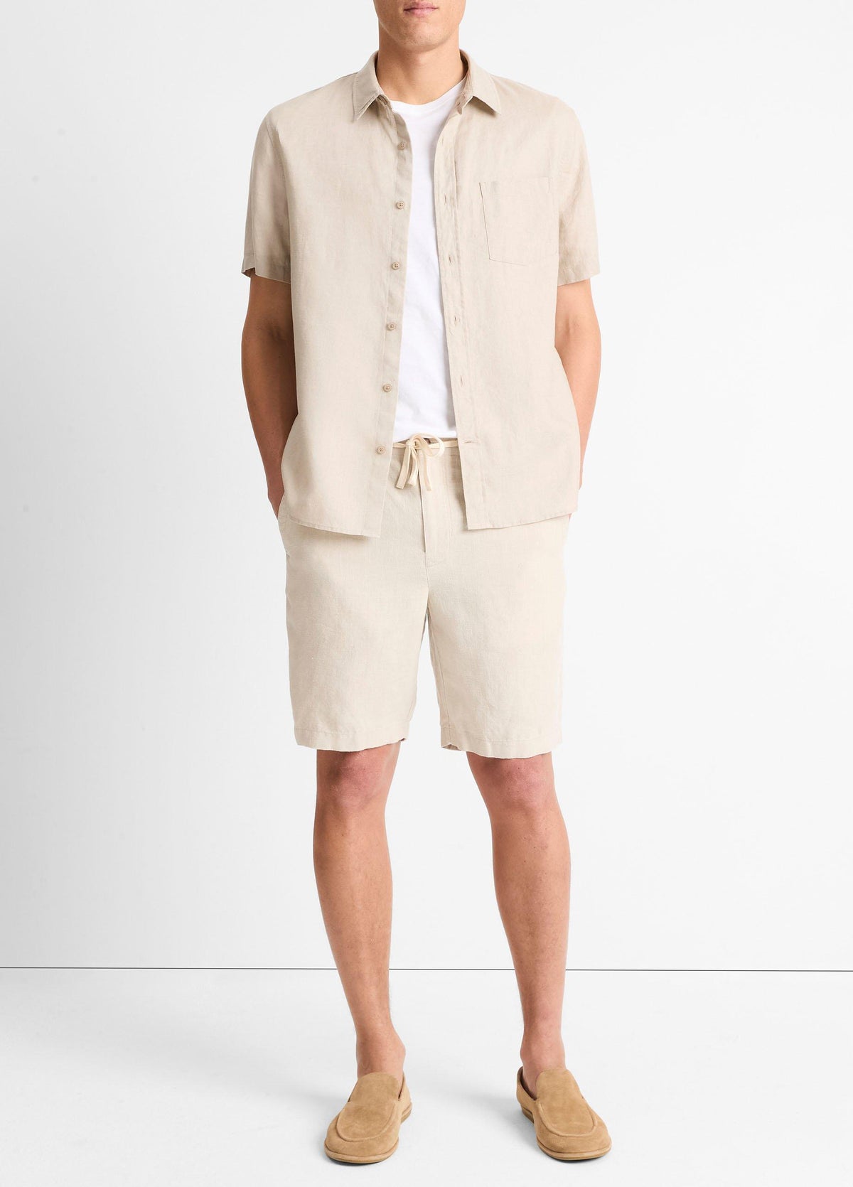 Linen Short-Sleeve Shirt - US 1271