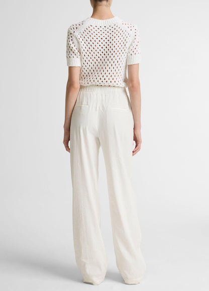 Joan High-Rise Linen-Blend Pull-On Pant - US 7352