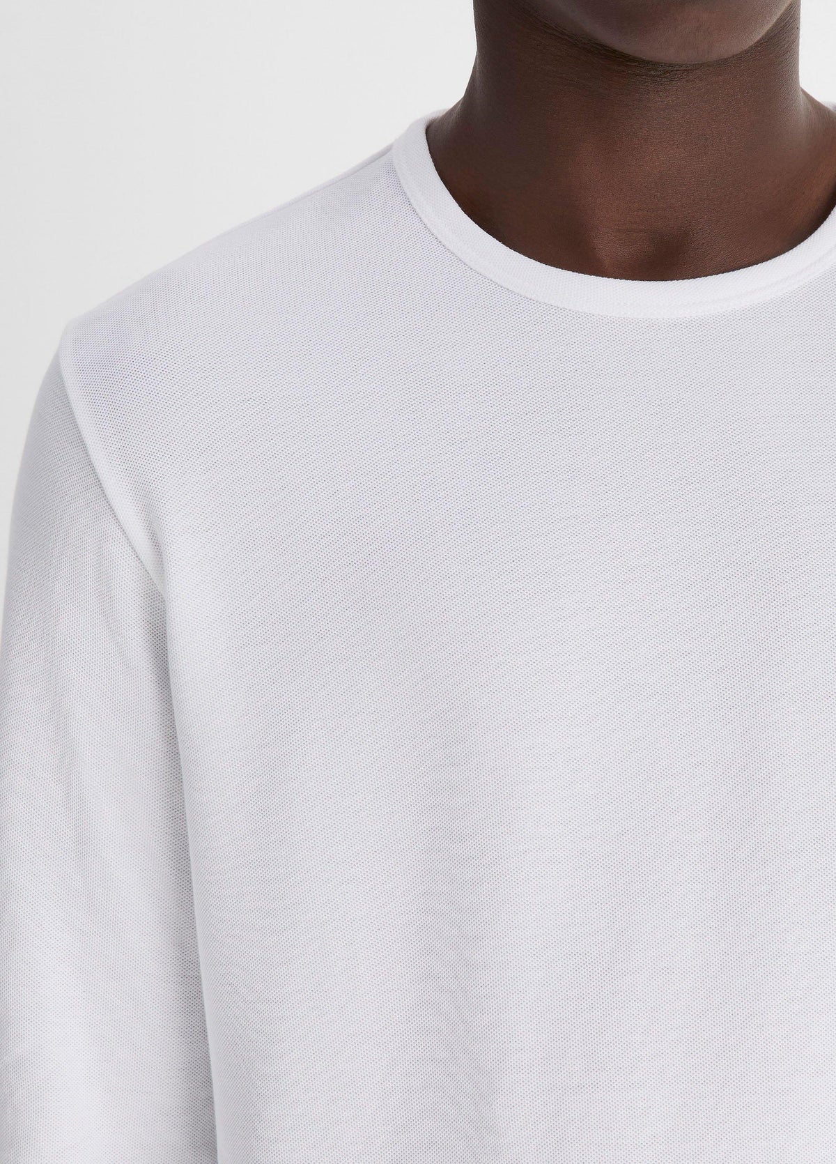 Pima Cotton Piqué Long-Sleeve T-Shirt - US 9242