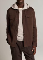 Double-Knit Cotton-Blend Piqué Shirt Jacket - US 1320