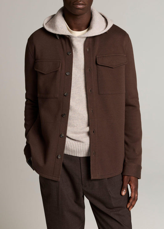 Double-Knit Cotton-Blend Piqué Shirt Jacket - US 1320
