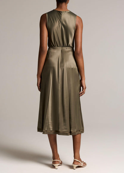 Raw-Edge Satin Skirt - US 7585