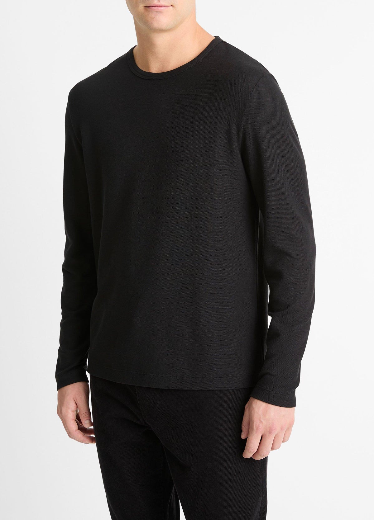 Pima Cotton Piqué Long-Sleeve T-Shirt - US 7934