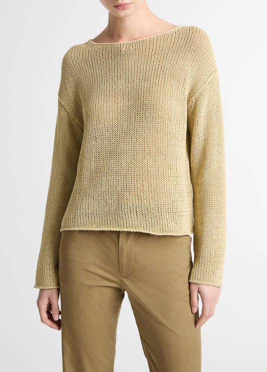 Italian Coated Cotton-Blend Sweater - US 2028