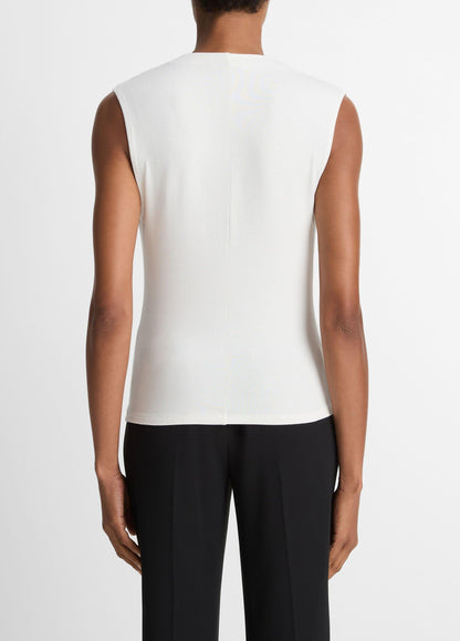 Jersey Draped Cowl-Neck Top - US 5066