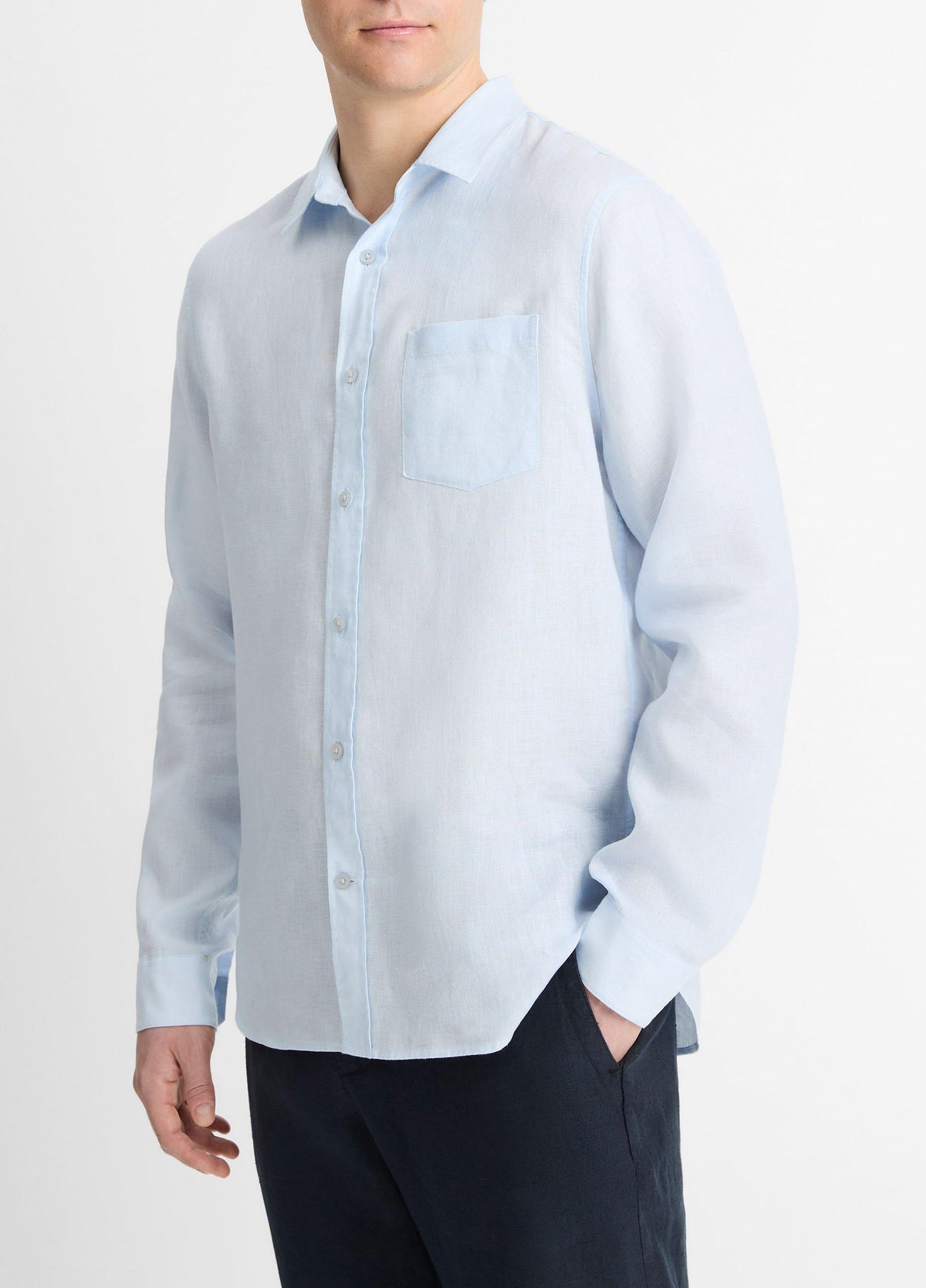 Linen Long-Sleeve Shirt - US 6985