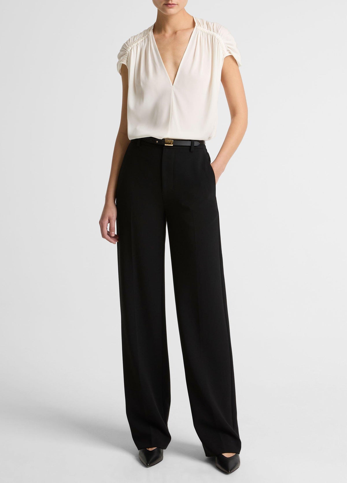 Elsa High-Rise Crepe Straight-Leg Trouser - US 1797