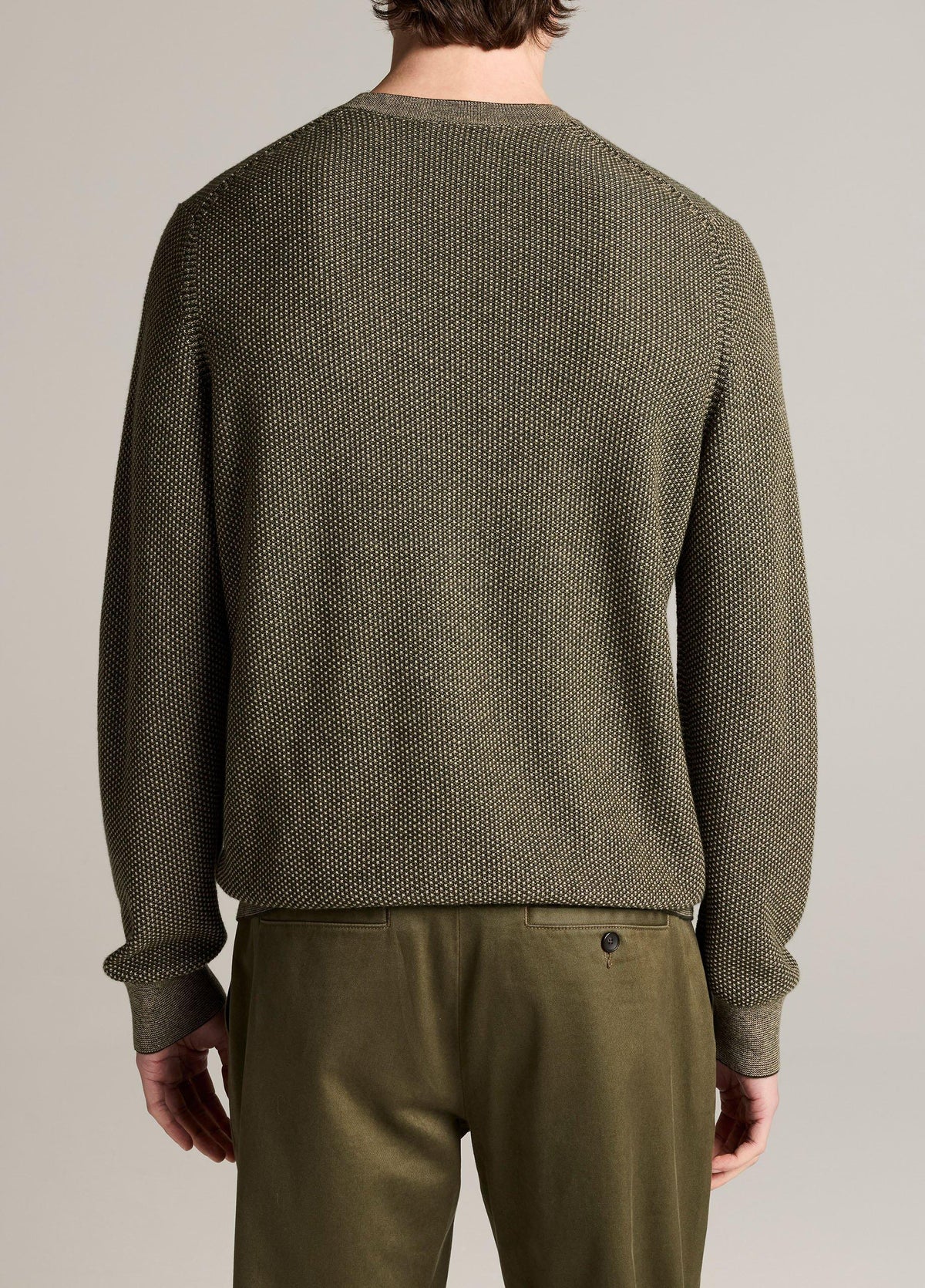 Geo-Jacquard Wool-Blend Crew Neck Sweater - US 7601