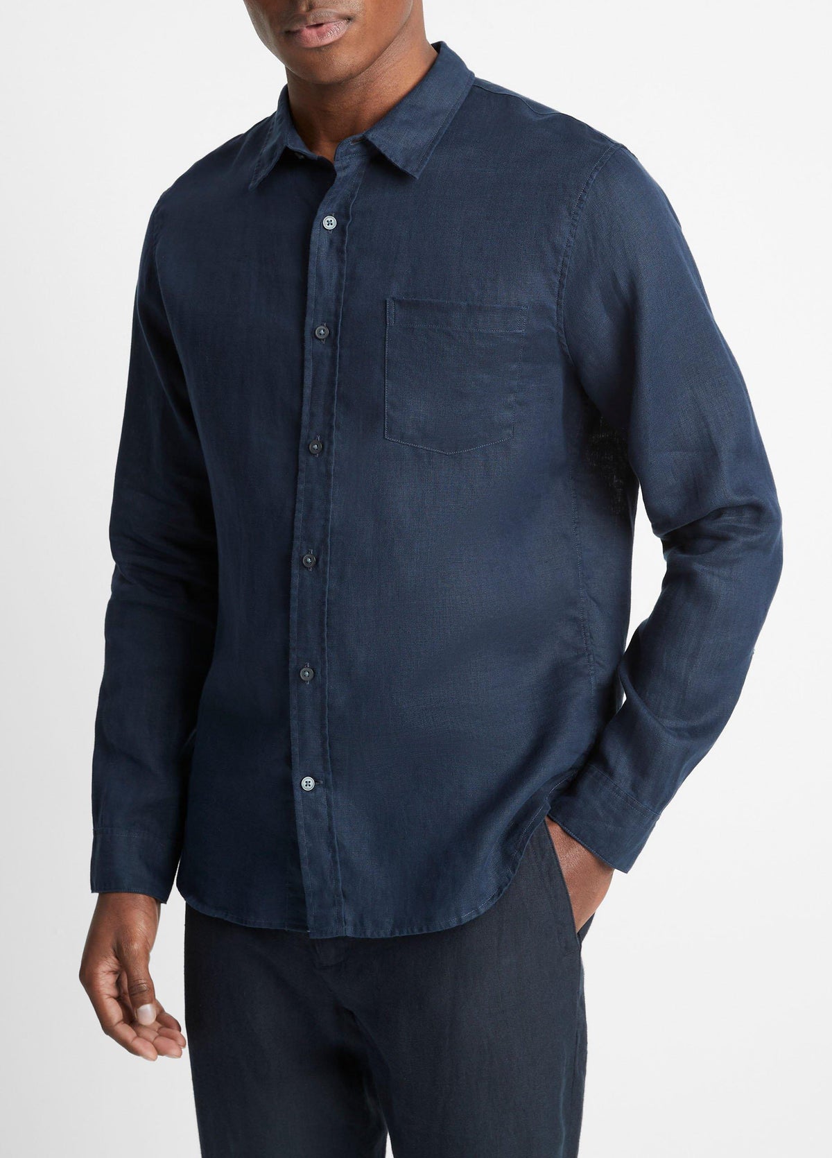 Linen Long-Sleeve Shirt - US 6146