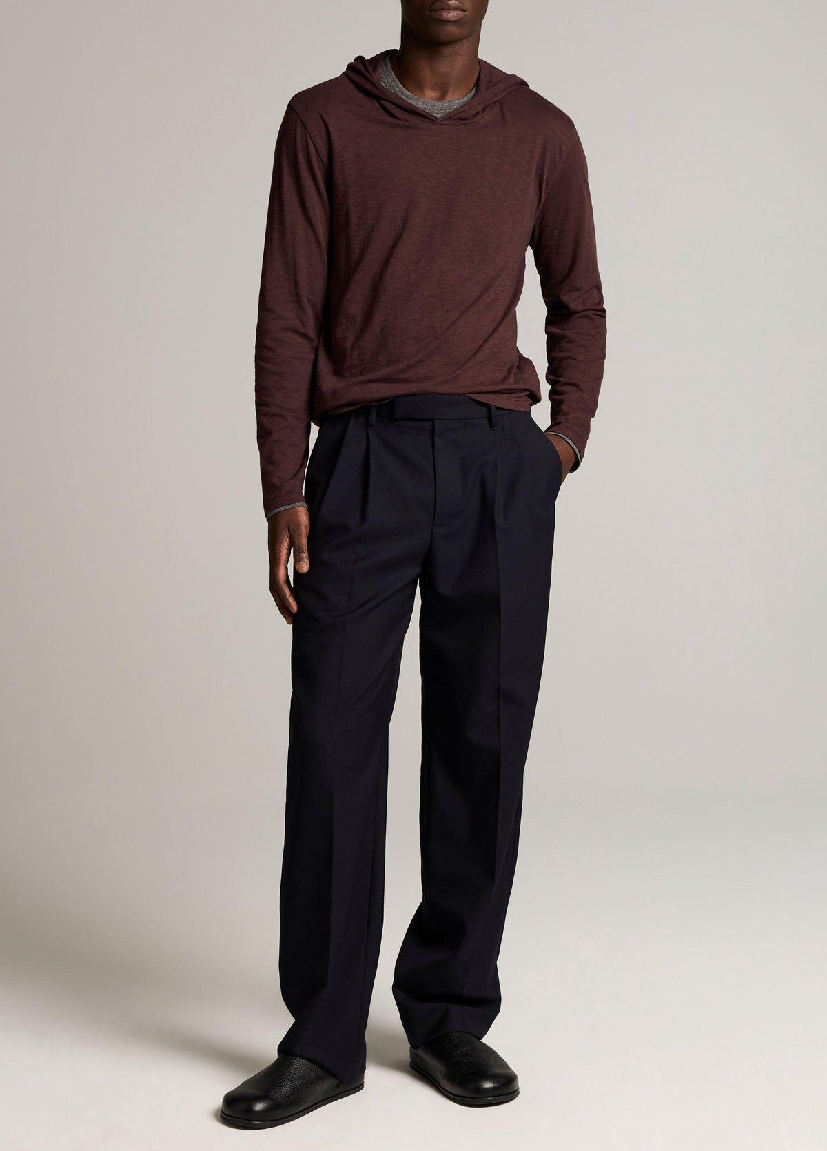 Slub Pima Cotton Double-Layer Hoodie - US 1886