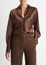 Silk Bias Long-Sleeve Blouse - US 3043