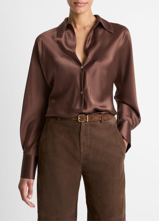 Silk Bias Long-Sleeve Blouse - US 3043