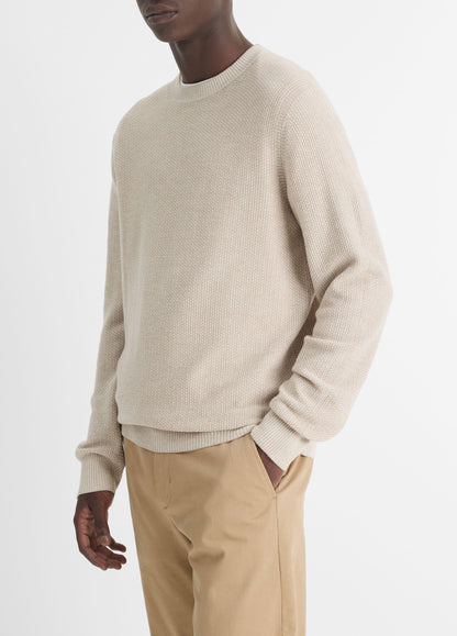 Geo-Jacquard Wool-Blend Crew Neck Sweater - US 3494