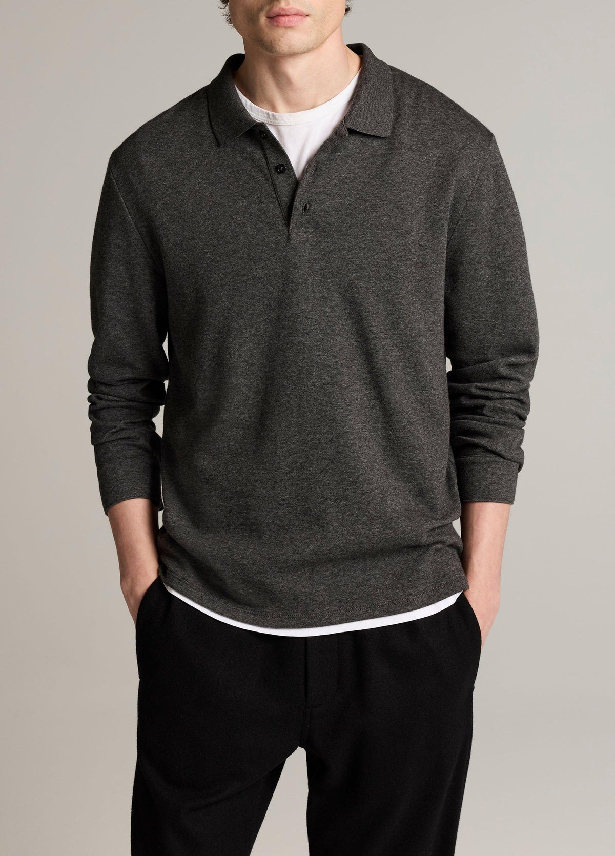 Heathered Double-Face Cotton-Blend Polo Shirt - US 7452