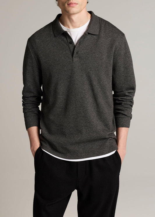 Heathered Double-Face Cotton-Blend Polo Shirt - US 7452