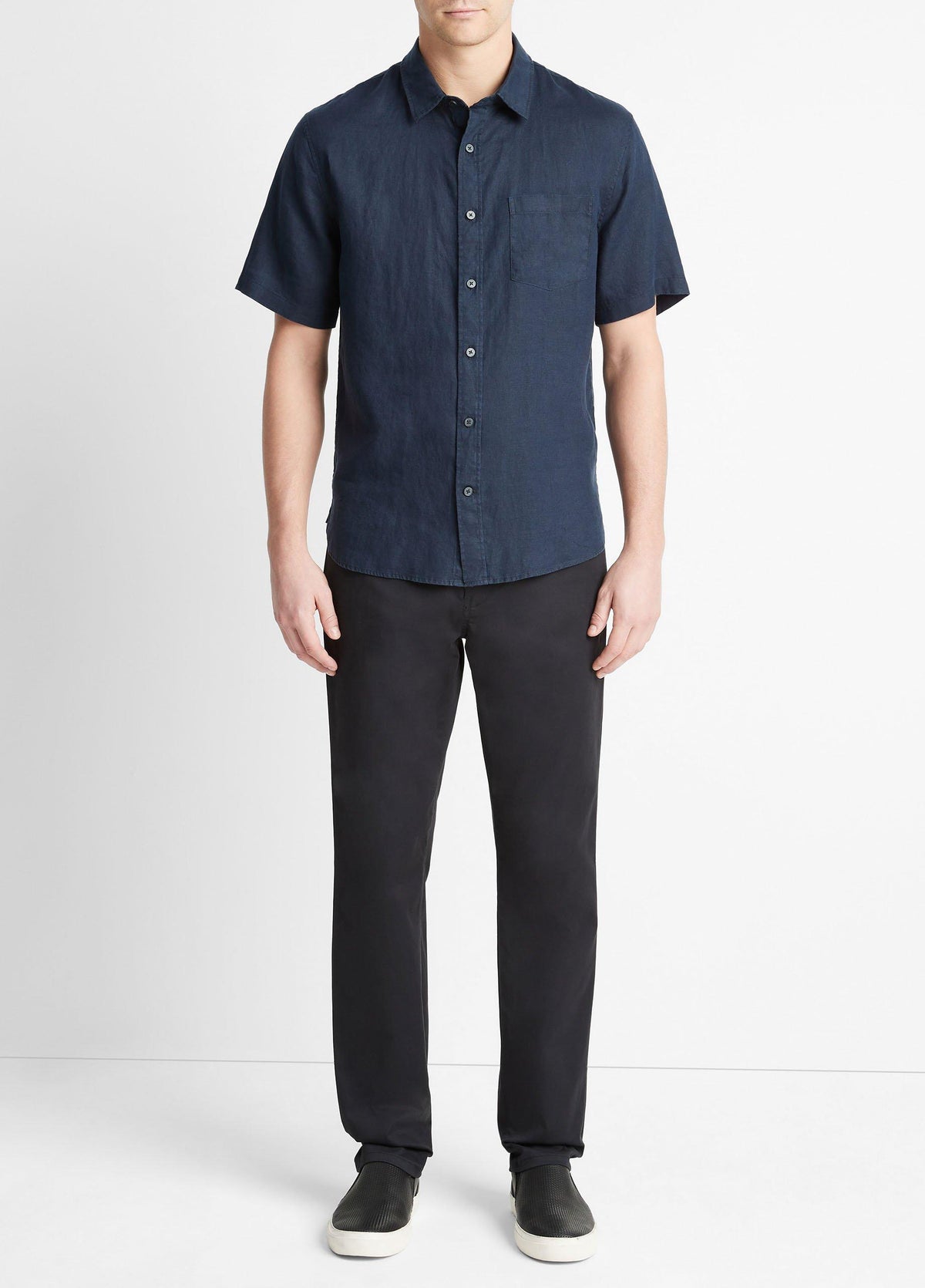 Linen Short-Sleeve Shirt - US 6195