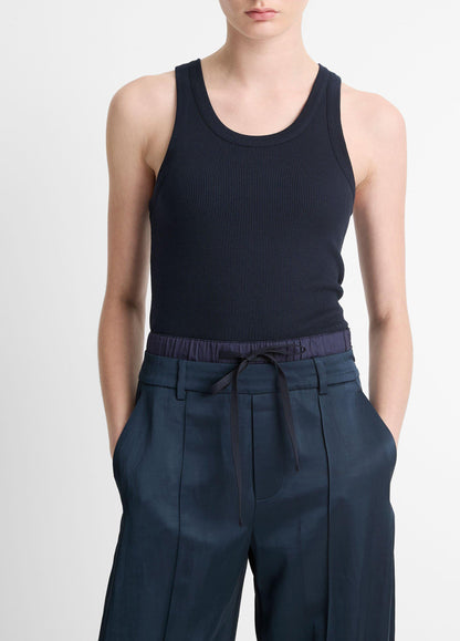 Ribbed Scoop-Neck Tank - US 3123