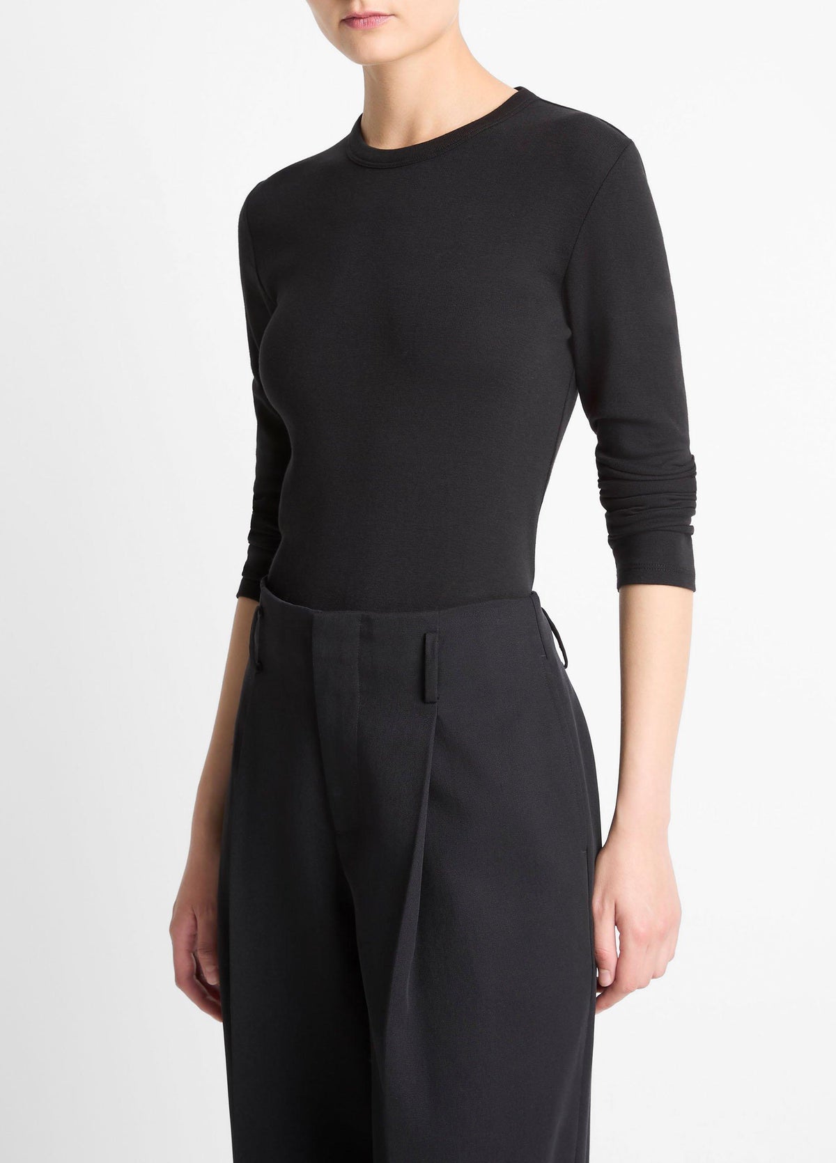 Essential Pima Cotton-Blend Long-Sleeve T-Shirt - US 7794