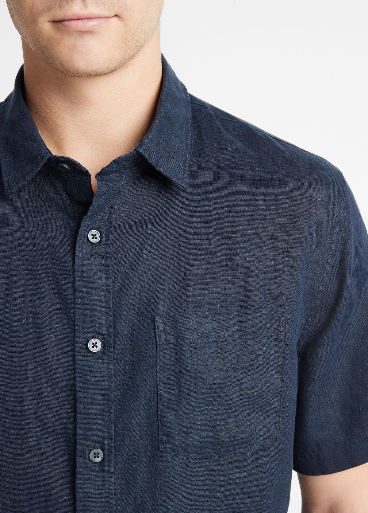 Linen Short-Sleeve Shirt - US 6195