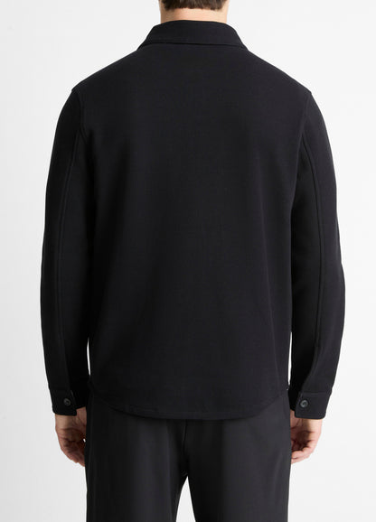 Double-Knit Cotton-Blend Piqué Shirt Jacket - US 4506