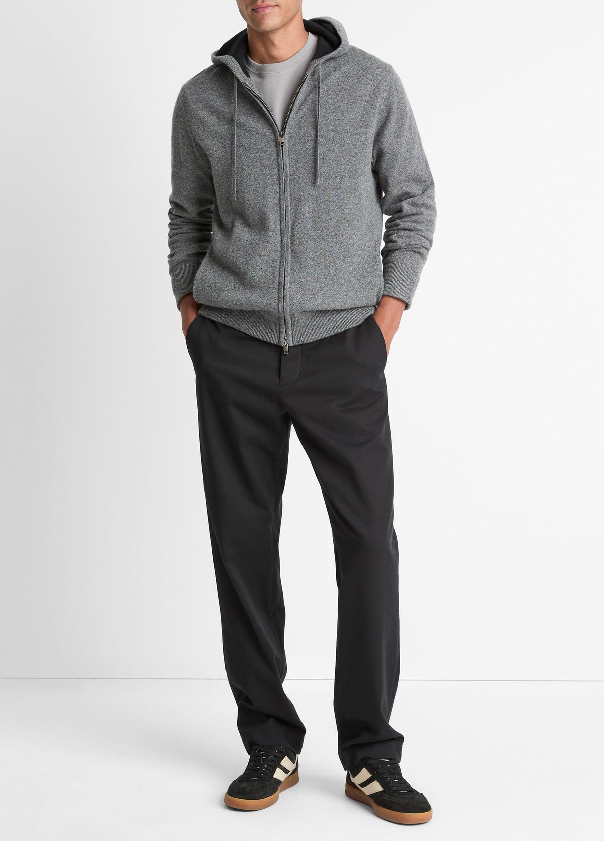 Cashmere Zip-Front Hoodie - US 8664