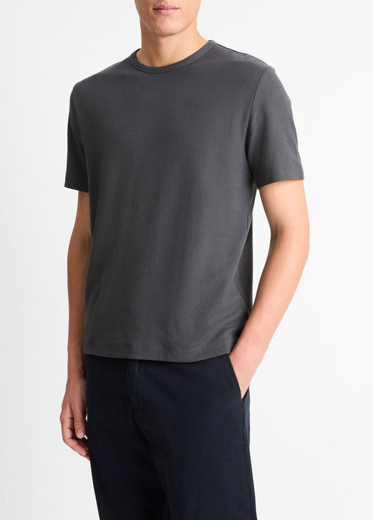 Pima Cotton Piqué Crew Neck T-Shirt - US 5862