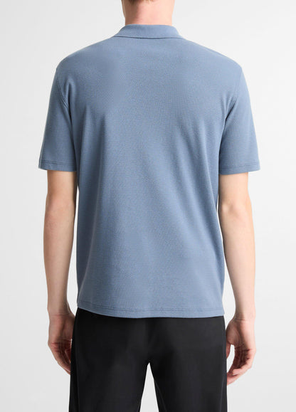 Cotton-Blend Johnny-Collar Polo Shirt - US 7177