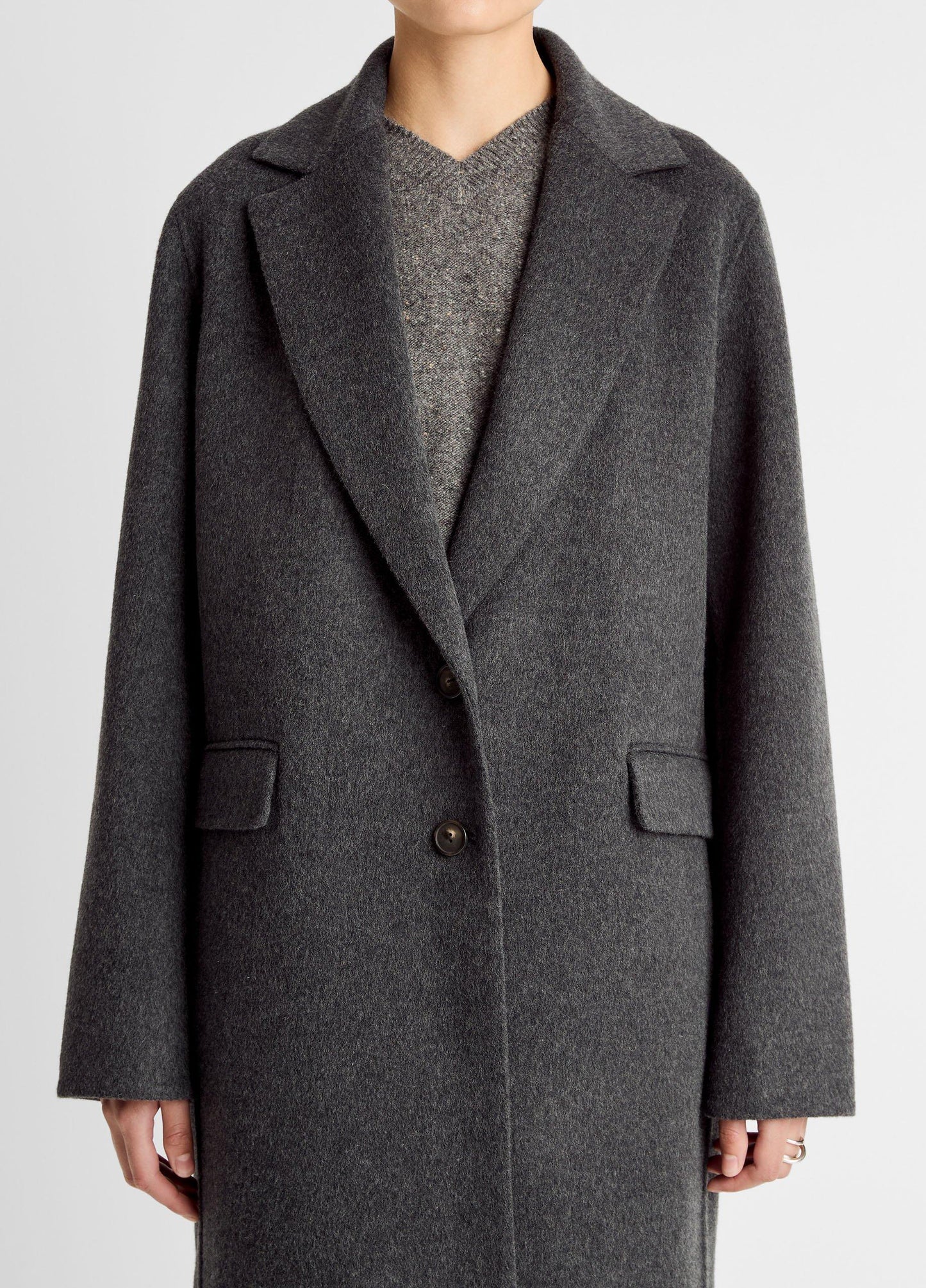 Wool-Blend Single-Breasted Coat - US 0305