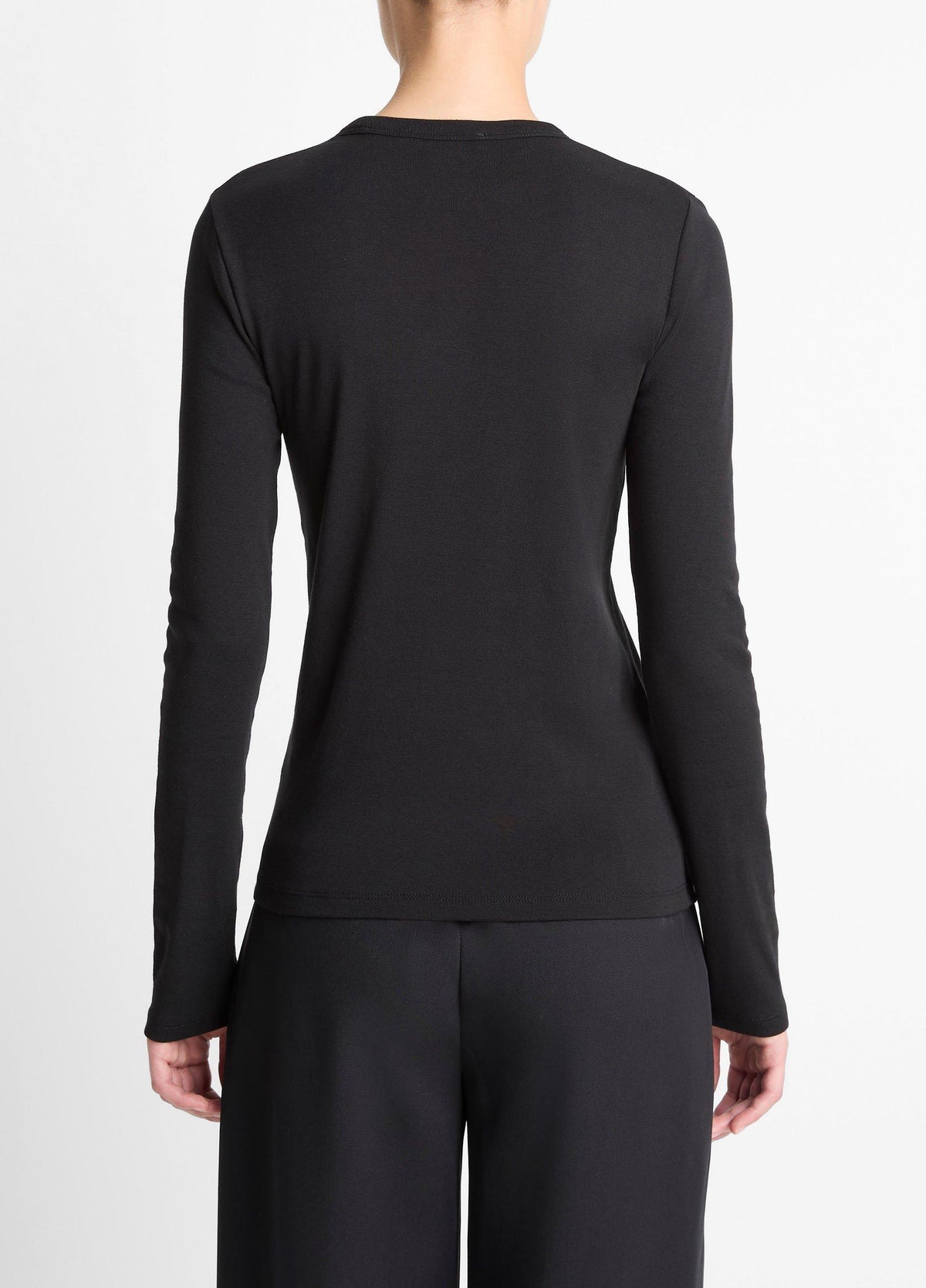 Essential Pima Cotton-Blend Long-Sleeve T-Shirt - US 7794
