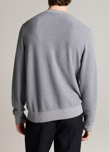 Geo-Jacquard Wool-Blend Crew Neck Sweater - US 1665