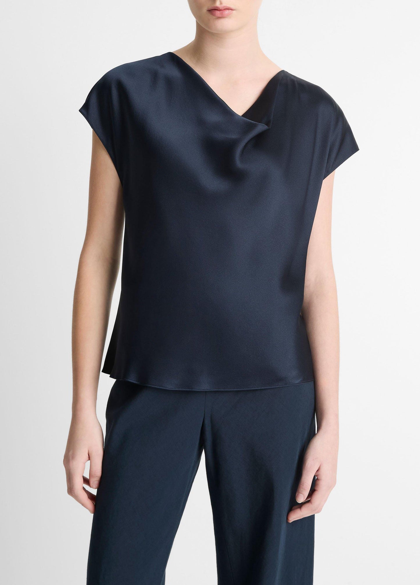 Silk Cowl-Neck Blouse - US 0376