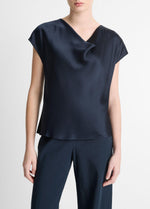 Silk Cowl-Neck Blouse - US 0376