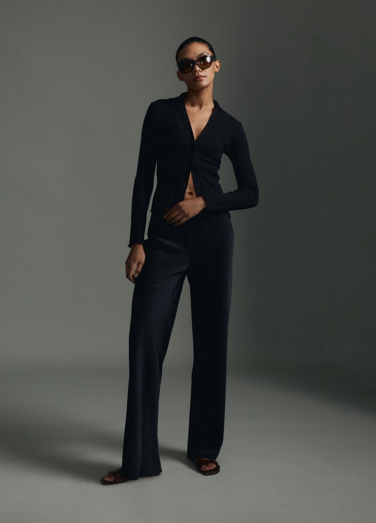 Colette High-Rise Fluid Satin Bias Pant - US 6114