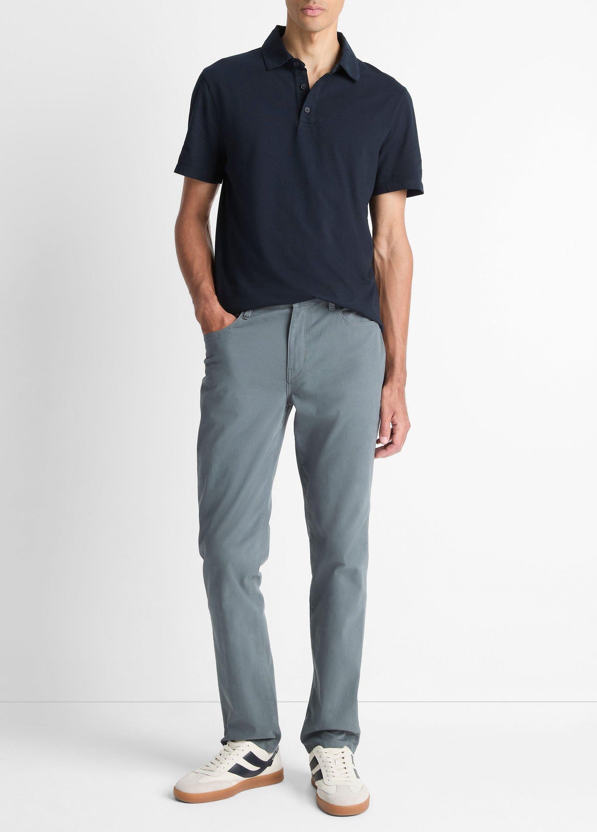 Garment Dye Cotton Polo Shirt - US 3173