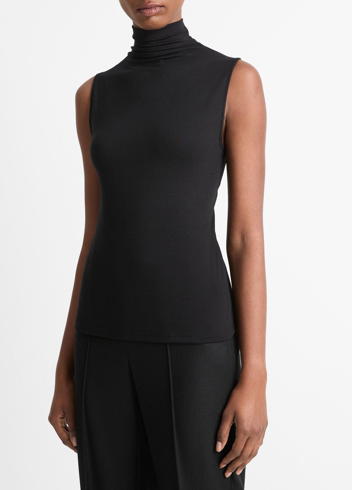 Jersey Sleeveless Turtleneck - US 5986