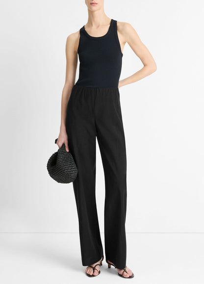 Colette High-Rise Cotton & Linen-Blend Bias Pant - US 6912