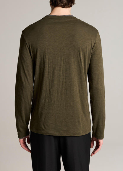 Slub Pima Cotton Double-Layer T-Shirt - US 4928