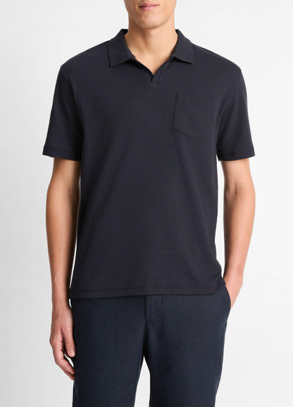 Cotton-Blend Johnny-Collar Polo Shirt - US 4650