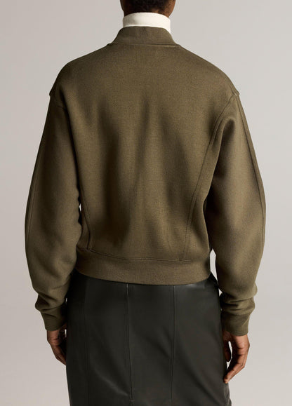 Ponte Knit Bomber Jacket - US 7985