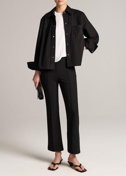 Cotton Metal-Snap Long-Sleeve Shirt - US 9437