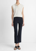 Niki Mid-Rise Pintuck Crop Flare Pant - US 0264