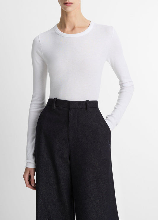 Essential Pima Cotton-Blend Long-Sleeve T-Shirt - US 8602