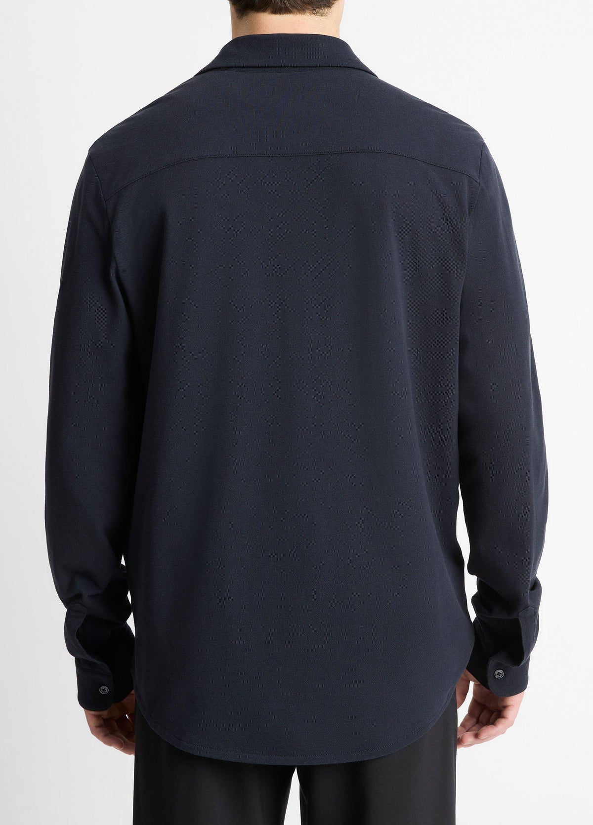 Cotton Piqué Button-Front Shirt - US 3393