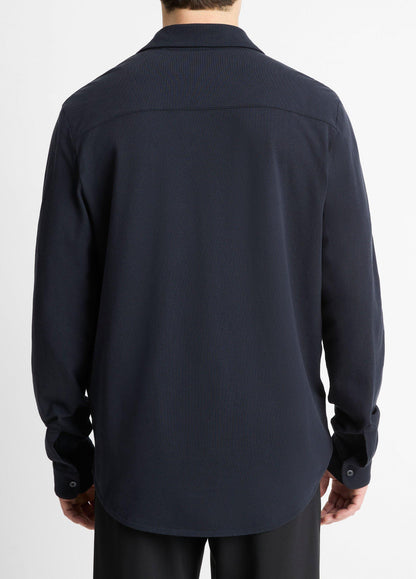 Cotton Piqué Button-Front Shirt - US 3393