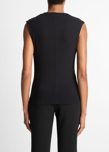 Jersey Draped Cowl-Neck Top - US 0576