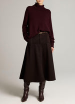 Washed Cotton Twill Full Skirt - US 6890